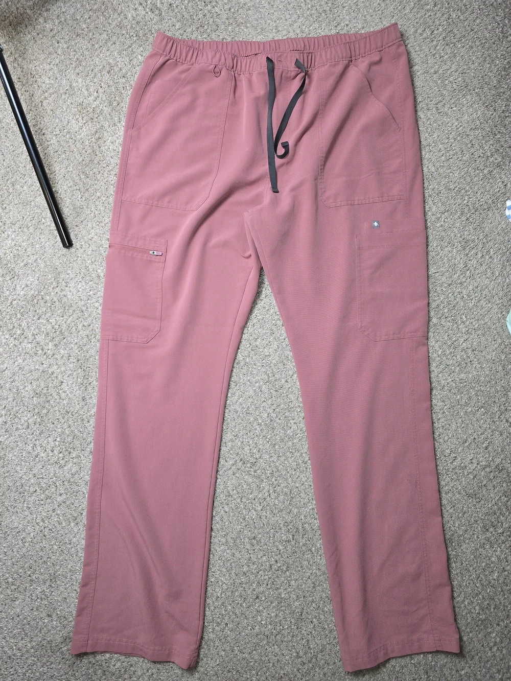 FIG's Men's Mauve Pink Cargo Scrub Pants Size XXL Tall
